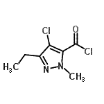 CAS#: 129560-00-5， 4-Chloro-3-Ethyl-1-Methyl-1H-Pyrazole-5-Carbonyl Chloride