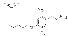 CAS 登录号：129658-10-2， 2-(2,5-二甲氧基-4-(戊基硫代)苯基)乙胺马来酸盐