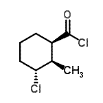 CAS#: 130422-94-5， (1R,2R,3R)-3-Chloro-2-Methylcyclohexanecarbonyl Chloride