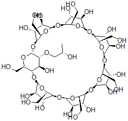 CAS#: 130981-23-6， 2-O-(2-Hydroxypropyl)cyclomaltoheptaose