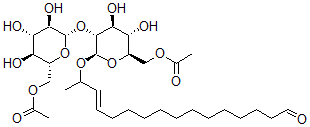 CAS#: 130994-78-4， [(2R,3S,4S,5R,6R)-5-[(2S,3R,4S,5S,6R)-6-(Acetyloxymethyl)-3,4,5-Trihydroxyoxan-2-Yl]Oxy-3,4-Dihydroxy-6-[(E)-16-Oxohexadec-3-En-2-Yl]Oxyoxan-2-Yl]Methyl Acetate