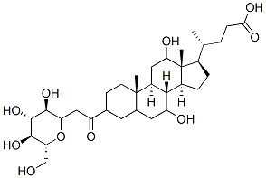 CAS#: 131528-41-1， (4R)-4-[(8R,9S,10S,13R,14S,17R)-7,12-Dihydroxy-10,13-Dimethyl-3-[2-[(3R,4R,5S,6R)-3,4,5-Trihydroxy-6-(Hydroxymethyl)Oxan-2-Yl]Acetyl]-2,3,4,5,6,7,8,9,11,12,14,15,16,17-Tetradecahydro-1H-Cyclopenta[a]Phenanthren-17-Yl]Pentanoic Acid