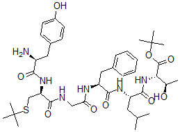 CAS#: 131766-24-0， Tert-Butyl (2S,3R)-2-[[(2S)-2-[[(2S)-2-[[2-[[(2S)-2-[[(2S)-2-Amino-3-(4-Hydroxyphenyl)Propanoyl]Amino]-3-Tert-Butylsulfanylpropanoyl]Amino]Acetyl]Amino]-3-Phenylpropanoyl]Amino]-4-Methylpentanoyl]Amino]-3-Hydroxybutanoate