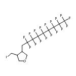 结构式 CAS# 131771-31-8, 3-(2,2,3,3,4,4,5,5,6,6,7,7,8,8,9,9,9-十七氟壬基)-4-(碘甲基)四氢呋喃