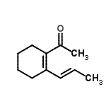 CAS 登录号：132079-94-8， 1-{2-[(1E)-1-丙烯-1-基]-1-环己烯-1-基}乙酮
