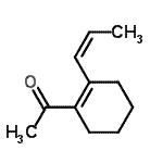 CAS 登录号：132079-96-0， 1-{2-[(1Z)-1-丙烯-1-基]-1-环己烯-1-基}乙酮