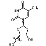 CAS 登录号：132376-92-2， 2'-脱氧(5'-<sup>14</sup>C)-3,4-二氢胸苷