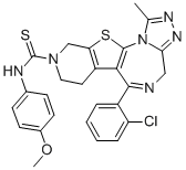 CAS#: 132418-36-1， 7,10-Dihydro-6-(2-Chlorophenyl)-N-(4-Methoxyphenyl)-1-Methyl-4H-Pyrido(4',3':4,5)Thieno(3,2-f)(1,2,4)Triazolo(4,3-A)(1,4)Diazepine-9(8H)-Carbothioamide