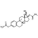 CAS 登录号：13258-68-9， (17beta)-17-乙炔基雌甾a-1,3,5(10)-三烯-3,17-二基二乙酸酯