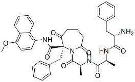 CAS 登录号：132806-29-2， 5-[[(2S)-1-[[(2S)-1-[[(2S)-1-[4-[(2S)-3-氨基-2-[(4-甲氧基萘-2-基)氨基]-3-氧代丙基]苯基]-1-氧代丙烷-2-基]氨基]-1-氧代丙烷-2-基]氨基]-1-氧代-3-苯基丙烷-2-基]氨基]-5-氧代戊酸