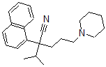 CAS 登录号：13326-36-8， alpha-异丙基-alpha-(1-萘基)-1-哌啶戊腈