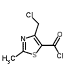 CAS 登录号：133386-00-2， 4-(氯甲基)-2-甲基-1,3-噻唑-5-甲酰氯