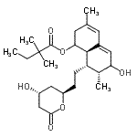 CAS 登录号：133645-46-2， (7R,8S,8aR)-6-羟基-8-{2-[(2R,4R)-4-羟基-6-氧代四氢-2H-吡喃-2-基]乙基}-3,7-二甲基-1,2,6,7,8,8A-六氢-1-萘基2,2-二甲基丁酸酯