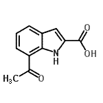 CAS 登录号：133738-76-8， 7-乙酰基-1H-吲哚-2-羧酸