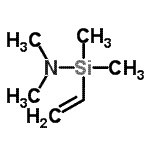 结构式 CAS# 13391-72-5, N,N,1,1-四甲基-1-乙烯基硅烷胺