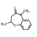 CAS 登录号：134076-85-0， 2,5-二甲基-2,3-二氢-1,5-苯并氧氮杂卓-4(5H)-硫酮
