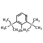 CAS 登录号：134391-69-8， 3-溴-2,4-二(三甲基硅烷基)吡啶