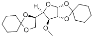 结构式 CAS# 13440-19-2, (3aR,5R,6S,6aR)-5-[(2R)-1,4-二氧杂螺[4.5]癸烷-2-基]-6-甲氧基-螺[3a,5,6,6a-四氢呋喃并[4,5-d][1,3]二氧杂环戊烯-2,1'-环己烷]