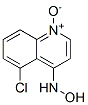 CAS 登录号：13442-11-0， (NE)-N-(5-氯-1-羟基喹啉-4-亚基)羟胺