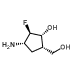CAS 登录号：134732-26-6， (1R,2R,3S,5S)-3-氨基-2-氟-5-(羟基甲基)环戊醇