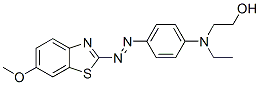 CAS 登录号：13486-43-6， 2-[N-乙基-P-[(6-甲氧基苯并噻唑-2-基)偶氮]苯胺基]乙醇