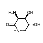 CAS 登录号：134959-04-9， (3S,4R,5R)-3-氨基-4,5-二羟基-2-哌啶酮