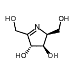 CAS 登录号：135395-50-5， (2S,3R,4R)-2,5-二(羟基甲基)-3,4-二氢-2H-吡咯-3,4-二醇