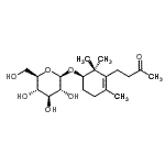 CAS 登录号：135743-11-2， (1R)-2,2,4-三甲基-3-(3-氧代丁基)-3-环己烯-1-基beta-D-吡喃葡萄糖苷