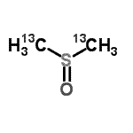 结构式 CAS# 136321-15-8, [(<sup>13</sup>C)甲基亚磺酰](<sup>13</sup>C)甲烷