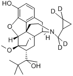 CAS 登录号：136781-89-0， (alphaS,5alpha,7alpha)-17-[(环丙基-2,2-D2)甲基-D2]-alpha-叔丁基-4,5-环氧-18,19-二氢-3-羟基-6-甲氧基-alpha-甲基-6,14-乙烯桥吗喃-7-甲醇