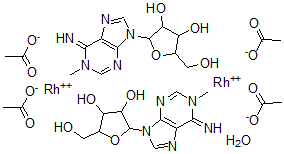 CAS#: 137021-41-1， Tetrakis(mu-aceto)-bis(1-methyladenosine)dirhodium (II)