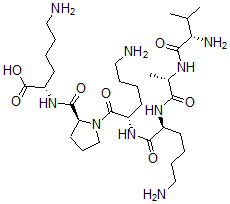 CAS#: 137132-73-1， N2-[1-[N2-[N2-(N-L-Valyl-L-alanyl)-L-lysyl]-L-lysyl]-L-prolyl]-L-Lysine
