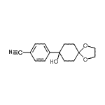 CAS 登录号：137464-95-0， 4-(8-羟基-1,4-二氧杂螺[4.5]癸-8-基)苯甲腈