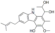 CAS 登录号：137767-81-8， 1-[4-羟基-3-甲氧基-2-甲基-6-(3-甲基丁-2-烯基)-9H-咔唑-1-基]丙烷-1,2-二醇
