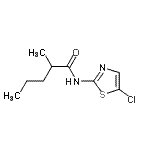 CAS 登录号：13808-32-7， N-(5-氯-1,3-噻唑-2-基)-2-甲基戊烷酰胺