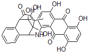CAS#: 138370-14-6， (8R-(8alpha,9beta,14beta,17S*))-8,9,14,15-Tetrahydro-1,4,6,8,17,19-Hexahydroxy-18-Methyl-9,8,14-(2)Buten(1)Yl(4)Ylideneanthra(1,2-b)Benz(f)Azocine-5,6,20-Trione