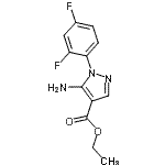 结构式 CAS# 138907-72-9, 乙基5-氨基-1-(2,4-二氟苯基)-1H-吡唑-4-羧酸酯