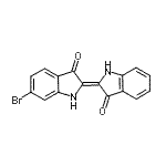 CAS 登录号：139582-54-0， (2E)-6-溴-2-(3-氧代-1,3-二氢-2H-吲哚-2-亚基)-1,2-二氢-3H-吲哚-3-酮