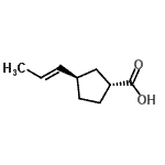 CAS 登录号：139683-37-7， (1R,3R)-3-[(1E)-1-丙烯-1-基]环戊烷羧酸