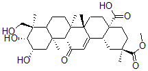 CAS 登录号：140231-40-9， (2R,4aR,6aR,6aS,6bR,9R,10R,11S,12aS,14bR)-10,11-二羟基-9-(羟基甲基)-2-甲氧羰基-2,6a,6B,9,12a-五甲基-13-氧代-3,4,5,6,6a,7,8,8a,10,11,12,14b-十二氢-1H-苉-4a-羧酸