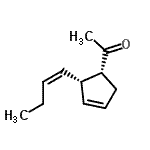 CAS 登录号：140386-19-2， 1-{(1R,2S)-2-[(1Z)-1-丁烯-1-基]-3-环戊烯-1-基}乙酮