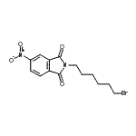 structure of CAS# 140715-57-7, 2-(6-Bromohexyl)-5-Nitro-1H-Isoindole-1,3(2H)-Dione;2-(6-Bromohex-1-yl)-5-nitro-1,3-dioxoisoindoline;2-(6-Bromohex-1-yl)-5-nitro-1H-isoindole-1,3(2H)-dione;2-(6-Brom<wbr>ohex-1-yl<wbr>)-5-nitro<wbr>-1H-isoin<wbr>dole-1,3(<wbr>2H)-dione<wbr>, 2-(6-Br<wbr>omohex-1-<wbr>yl)-5-nit<wbr>roisoindo<wbr>lin-1,3-d<wbr>ione, 2-(<wbr>6-Bromohe<wbr>x-1-yl)-1<wbr>,3-dioxo-<wbr>5-nitrois<wbr>oindoline
