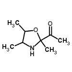 CAS 登录号：141089-19-2， 1-(2,4,5-三甲基-1,3-恶唑烷-2-基)乙酮