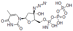 CAS#: 141171-21-3， 3'-Azido-3'-deoxythymidine 5'-(beta,gamma-iminio)triphosphate