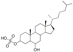 CAS 登录号：141677-55-6， 钠[(3S,5S,6S,8S,9S,10R,13R,14S,17R)-6-羟基-10,13-二甲基-17-[(2R)-6-甲基庚烷-2-基]-2,3,4,5,6,7,8,9,11,12,14,15,16,17-十四氢-1H-环戊二烯并[a]菲-3-基]氢硫酸盐