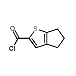结构式 CAS# 142329-25-7, 5,6-二氢-4H-环戊二烯并[b]噻吩-2-甲酰氯