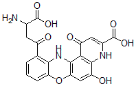 CAS#: 142394-84-1， 11-(3-Amino-4-Hydroxy-4-Oxobutanoyl)-5-Hydroxy-1-Oxo-4,12-Dihydropyrido[5,6-a]Phenoxazine-3-Carboxylic Acid