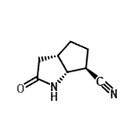 CAS 登录号：142434-00-2， (3aS,6R,6aR)-2-氧代八氢环戊烯并[b]吡咯-6-甲腈