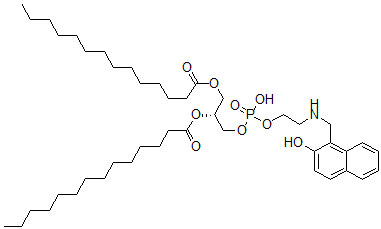 CAS#: 143023-13-6， [(2R)-1-[Hydroxy-[2-[(2-Hydroxynaphthalen-1-Yl)Methylamino]Ethoxy]Phosphoryl]Oxy-3-Tetradecanoyloxypropan-2-Yl] Tetradecanoate