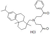 CAS 登录号：143106-84-7， 4-((((1R,4aS,10aR)-1,2,3,4,4a,9,10,10a-八氢-1,4a-二甲基-7-(1-甲基乙基)-1-菲基)甲基)(3-氧代-3-苯基丙基)氨基)-2-丁烷酮盐酸盐